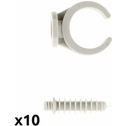 Lot de 10 clips avec chevilles Ø25mm - Gris Zenitech