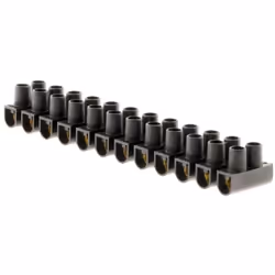 Caractéristiques de la barrette de connexion 12 plots 4 mm² - Zenitech : Modèle : barrette de connexion Couleur(s) : noir ou  ...