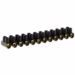 Caractéristiques de la barrette de connexion 12 plots 4 mm² - Zenitech : Modèle : barrette de connexion Couleur(s) : noir ou  ...