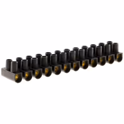 Caractéristiques de la barrette de connexion 12 plots 4 mm² - Zenitech : Modèle : barrette de connexion Couleur(s) : noir ou  ...