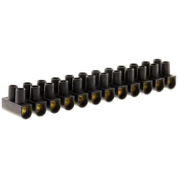 Zenitech - Barrette 12 plots section 10mm² - Noir
