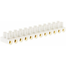Zenitech - Barrette 12 plots section 6mm² - Blanc