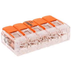 Caractéristiques de la borne de raccordement S221 Compact - connexion rapide - 2/3/5 conducteurs avec leviers 4mm² - Wago Mod ...