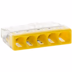 Caractéristiques de la mini borne 2273 - 2/3/5/8 entrées 2.5mm² - Wago Modèle : mini borne 2273 Nombre d'entrées : 2/3/5/8 Co ...
