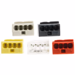 Le lot de 5 bornes de raccordement S243 de la marque Wago offre une solution rapide et fiable pour vos besoins de câblage bas ...