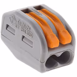 Caractéristiques de la borne rapide S222 - 2/3/5 entrées Wago : Modèle : borne automatique à cliquet S222 Couleur(s) : gris e ...