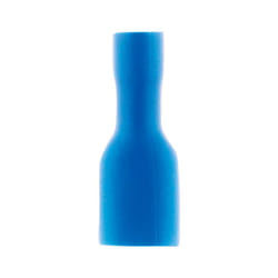 10 cosses clips femelles isolés Ø6,3mm - Bleu Zenitech