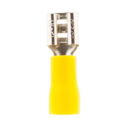 Zenitech - 10 cosses clips femelles Ø6,3mm - Jaune