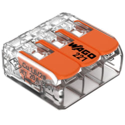 Wago - Sachet de 10 bornes 3 entrées série 221