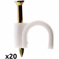 Caractéristiques du lot de 20 attaches plastiques, crochets de fixation - Zenitech : Modèle : lot de 20 attache clips ou croc ...