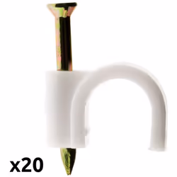 Caractéristiques du lot de 20 attaches plastiques, crochets de fixation - Zenitech : Modèle : lot de 20 attache clips ou croc ...