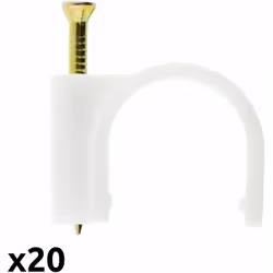 Caractéristiques du lot de 20 attaches plastiques, crochets de fixation - Zenitech : Modèle : lot de 20 attache clips ou croc ...