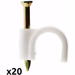 Caractéristiques du lot de 20 attaches plastiques, crochets de fixation - Zenitech : Modèle : lot de 20 attache clips ou croc ...
