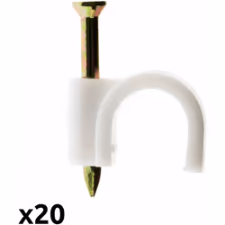 Caractéristiques du lot de 20 attaches plastiques, crochets de fixation - Zenitech : Modèle : lot de 20 attache clips ou croc ...