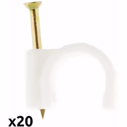 Caractéristiques du lot de 20 attaches plastiques, crochets de fixation - Zenitech : Modèle : lot de 20 attache clips ou croc ...