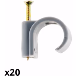 Caractéristiques du lot de 20 attaches plastiques, crochets de fixation - Zenitech : Modèle : lot de 20 attache clips ou croc ...