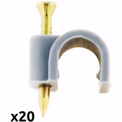 Caractéristiques du lot de 20 attaches plastiques, crochets de fixation - Zenitech : Modèle : lot de 20 attache clips ou croc ...