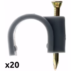 Caractéristiques du lot de 20 attaches plastiques, crochets de fixation - Zenitech : Modèle : lot de 20 attache clips ou croc ...