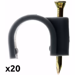 Caractéristiques du lot de 20 attaches plastiques, crochets de fixation - Zenitech : Modèle : lot de 20 attache clips ou croc ...