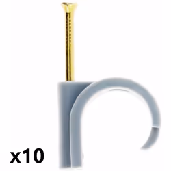 Caractéristiques du lot de 10 crochets de fixation Ø20/25mm - Zenitech : Modèle : lot de 10 crochets de fixation ou attaches ...