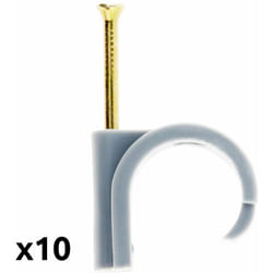 Lot de 20 attaches plastiques Ø20/25mm - Gris - Zenitech