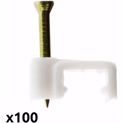 Caractéristiques du lot de 100 attaches et crochets de fixation Meplats - Zenitech : Modèle : lot de 100 crochets de fixation ...