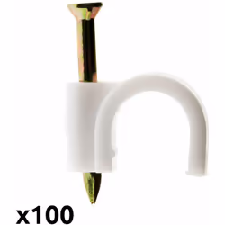Caractéristiques du lot de 100 attaches et crochets de fixation Meplats - Zenitech : Modèle : lot de 100 crochets de fixation ...