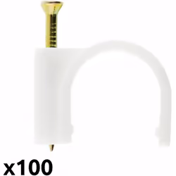 Caractéristiques du lot de 100 attaches et crochets de fixation Meplats - Zenitech : Modèle : lot de 100 crochets de fixation ...