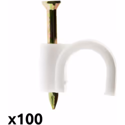 Caractéristiques du lot de 100 attaches et crochets de fixation Meplats - Zenitech : Modèle : lot de 100 crochets de fixation ...