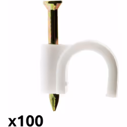 Caractéristiques du lot de 100 attaches et crochets de fixation Meplats - Zenitech : Modèle : lot de 100 crochets de fixation ...