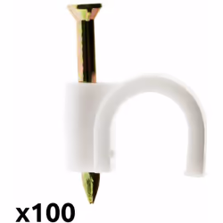 Caractéristiques du lot de 100 attaches et crochets de fixation Meplats - Zenitech : Modèle : lot de 100 crochets de fixation ...