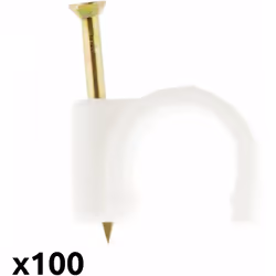Caractéristiques du lot de 100 attaches et crochets de fixation Meplats - Zenitech : Modèle : lot de 100 crochets de fixation ...