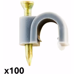 Caractéristiques du lot de 100 attaches et crochets de fixation Meplats - Zenitech : Modèle : lot de 100 crochets de fixation ...