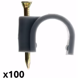 Caractéristiques du lot de 100 attaches et crochets de fixation Meplats - Zenitech : Modèle : lot de 100 crochets de fixation ...
