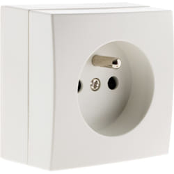 Prise 2P+T 16A saillie Bel'Vue - Blanc - Zenitech