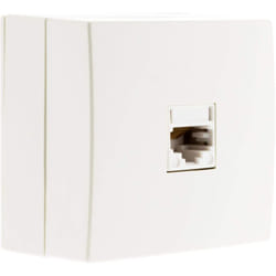 Zenitech - Prise Téléphone Murale RJ11 Blanche