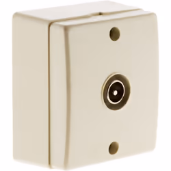 Prise TV Beijing Caractéristiques: Gamme Beijing Pose en saillie, bornes à vis. Diamètre: 9.52mm Couleur: blanc. Compatible a ...