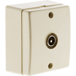 Zenitech - Prise tv Ø9,52mm saillie - Blanc - Beijing
