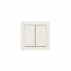 Zenitech - Double interrupteur va-et-vient saillie complet Besto, blanc