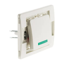 Zenitech Venus Bouton poussoir avec voyant - Blanc