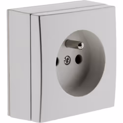 Prise 2 Pôles + Terre Bel'Vue Caractéristiques: Gamme Bel'Vue Pose en saillie, bornes à vis Couleur: Gris Compatible avec les ...