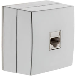 Zenitech - Prise téléphone RJ45 en saillie - Gris - Bel'Vue