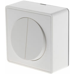 Zenitech - Interrupteur double complet va et vient 10A en saillie - Blanc - Vulco