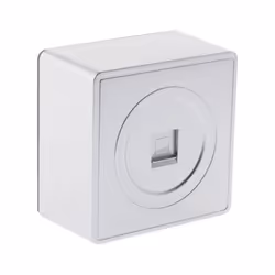 Prise tel RJ45 en saillie silver - gamme Vulco - Zenitech - Plastique - 2P+T - Monophasé