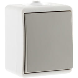 Zenitech - Va et vient IP54 - Gris clair