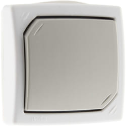 Zenitech - Va et Vient encastrable IP44 - Gris - Tamaris