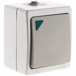 Va-et-vient étanche Ce va-et-vient de couleur gris clair vous permet d'allumer ou d'éteindre un appareil électrique depuis de ...