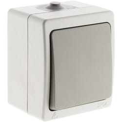 Zenitech - Bouton poussoir - Gris Clair IP54 - Akya