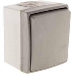 Zenitech - Interrupteur va et vient IP55 - Gris - Orok