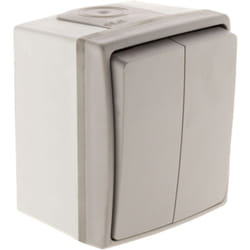 Zenitech - Interrupteur va-et-vient double étanche IP55 - Orok